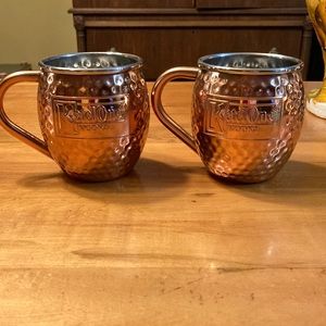 COPY - Kettle One Vodka Hammered Copper Moscow Mule Mug Cup Set Of 2
